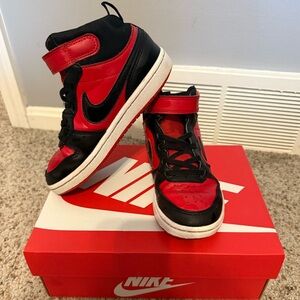 Nike Kids Black and Red Sneakers